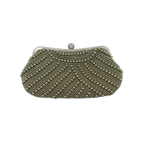 Handbags - Vintage Inspired Beaded Clutch Purse With Rhinestone Clasp, Elegant, *READ* Prom